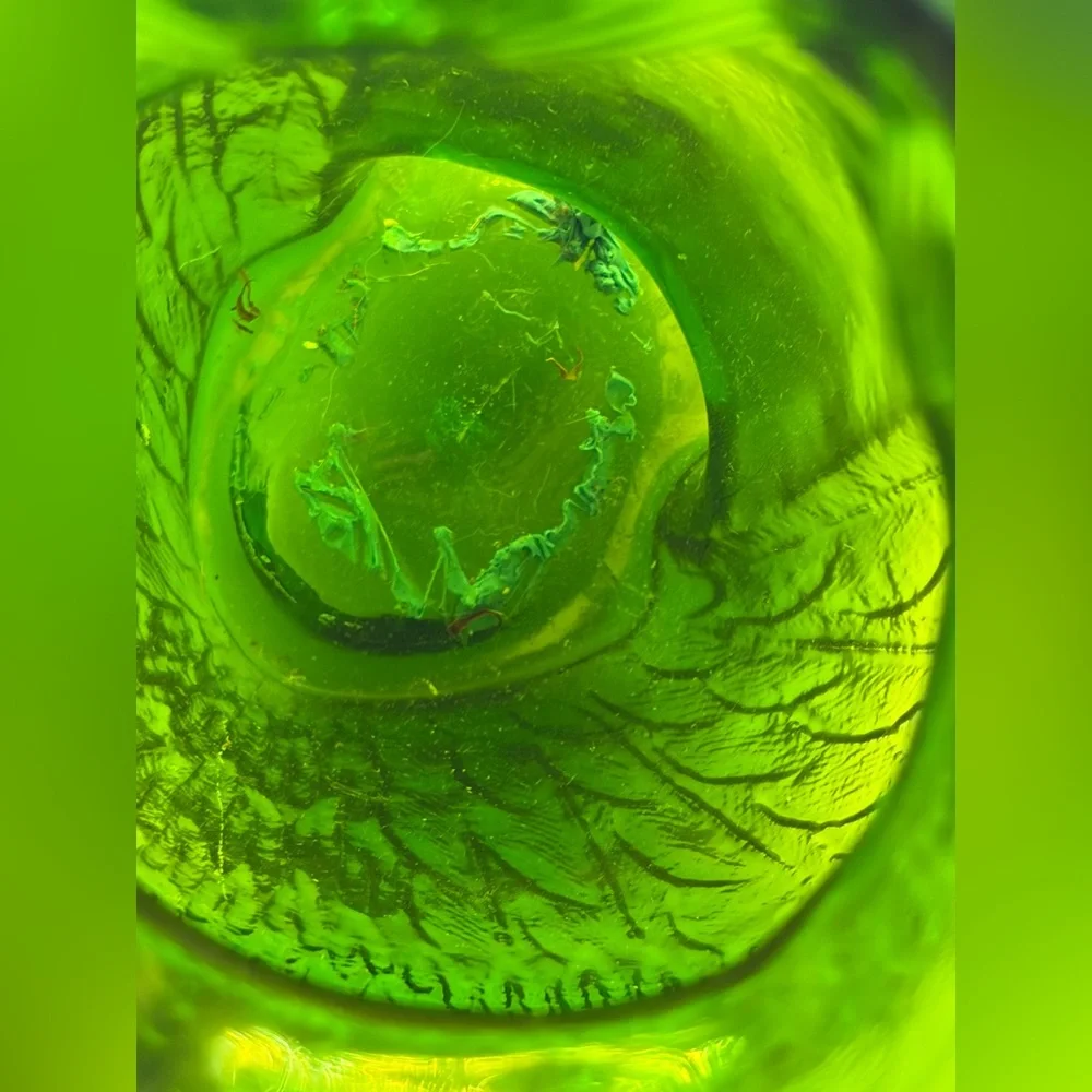 Vintage Green Art Glass Owl Figure Pitcher / Vase, Cottagecore Whimsigoth Decor